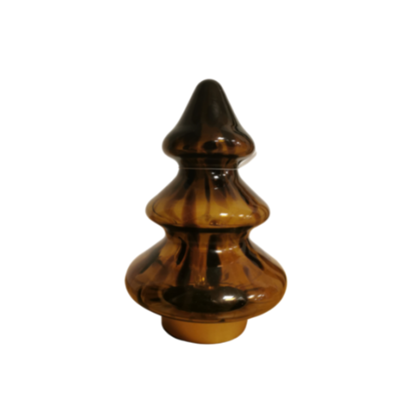 MANSION Atmosphere Glass Christmas Tree Brown with LED