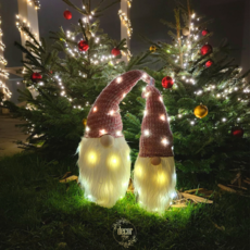 M & N Woondecoratie Christmas Gnome Large with LED lighting