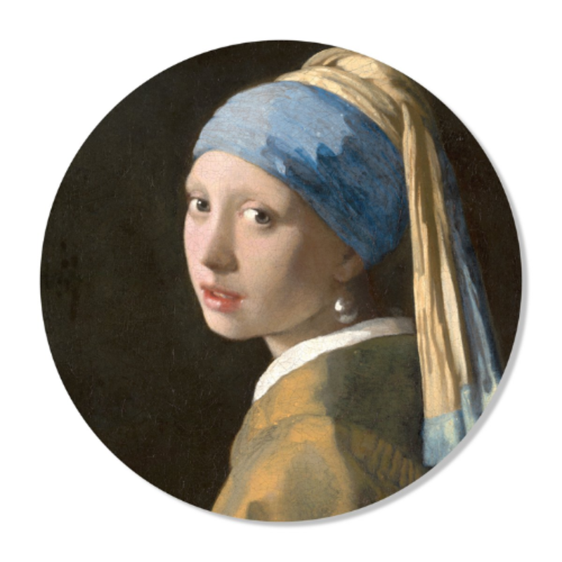 GM Decoratie Muurcirkel Meisje met de parel van Vermeer