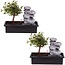 Bonsai tree with Easy-care watering system - x2 - Zen stones - Height 25-35cm