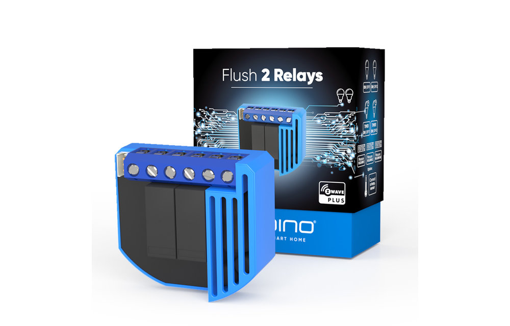 Qubino Relay Inbouwschakelaar 2x 920W Z-Wave Plus