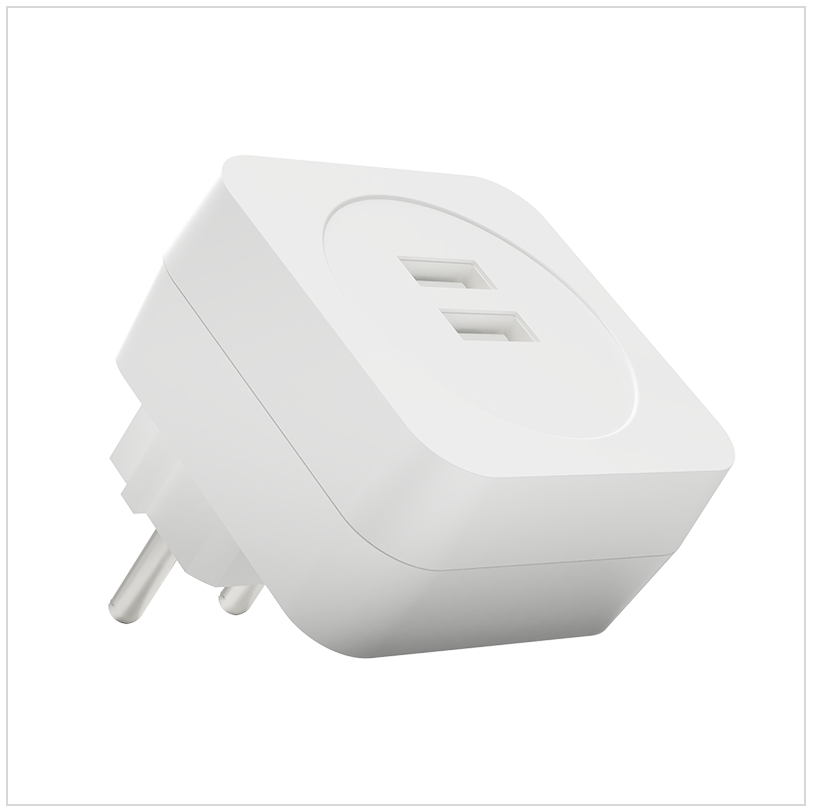 Heatit Z-Repeater Z-Wave Plus met twee USB outlets