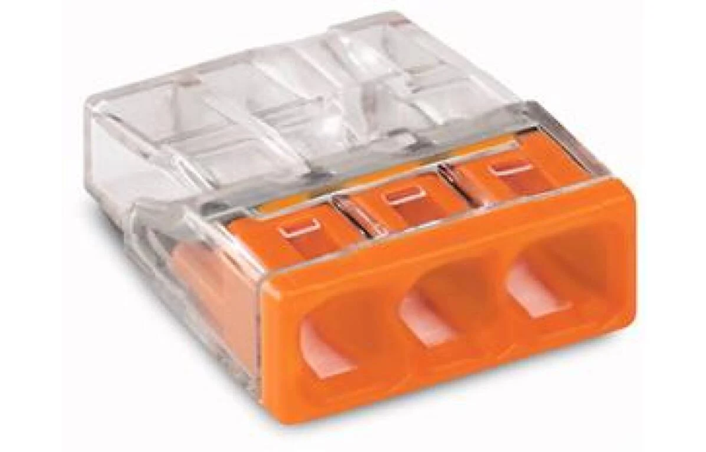 wago Lasklem 3-voudig 0,5-2,5mm² oranje per 100 stuks (2273-203)