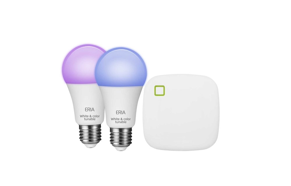 AduroSmart ERIA® Startpakket E27 Lampen - Dimbaar en Instelbaar Wit en Gekleurd Licht - Inclusief Zigbee Bridge