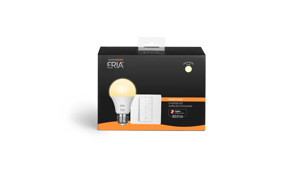 AduroSmart ERIA® Startpakket E27 Lamp - Dimbaar Wit Licht - Inclusief Dimmer - Zigbee, ook zonder hub te gebruiken
