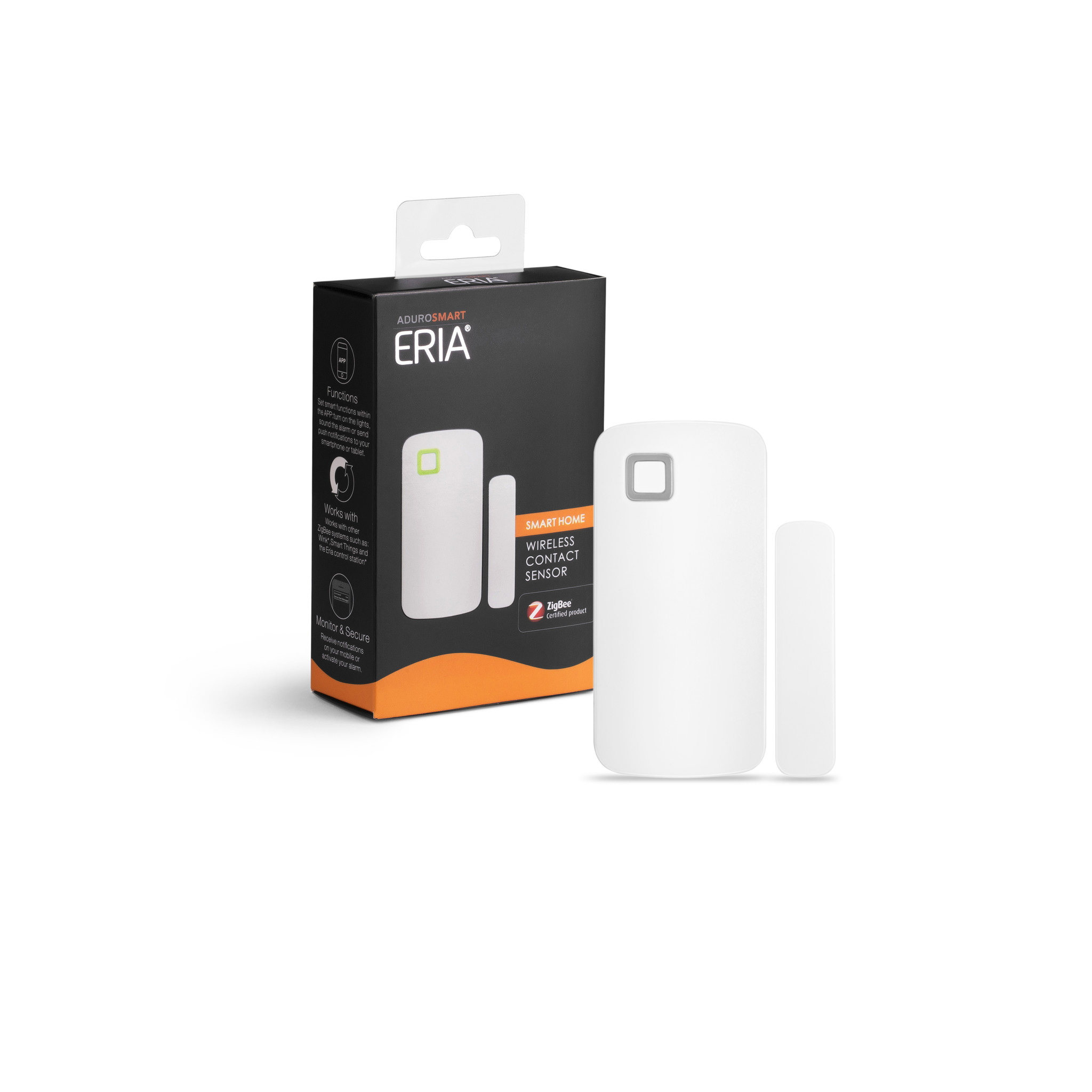 AduroSmart ERIA® draadloze contactsensor (deursensor / raamsensor) - bediening via app-Zigbee, werkt met Adurosmart en Smarthings