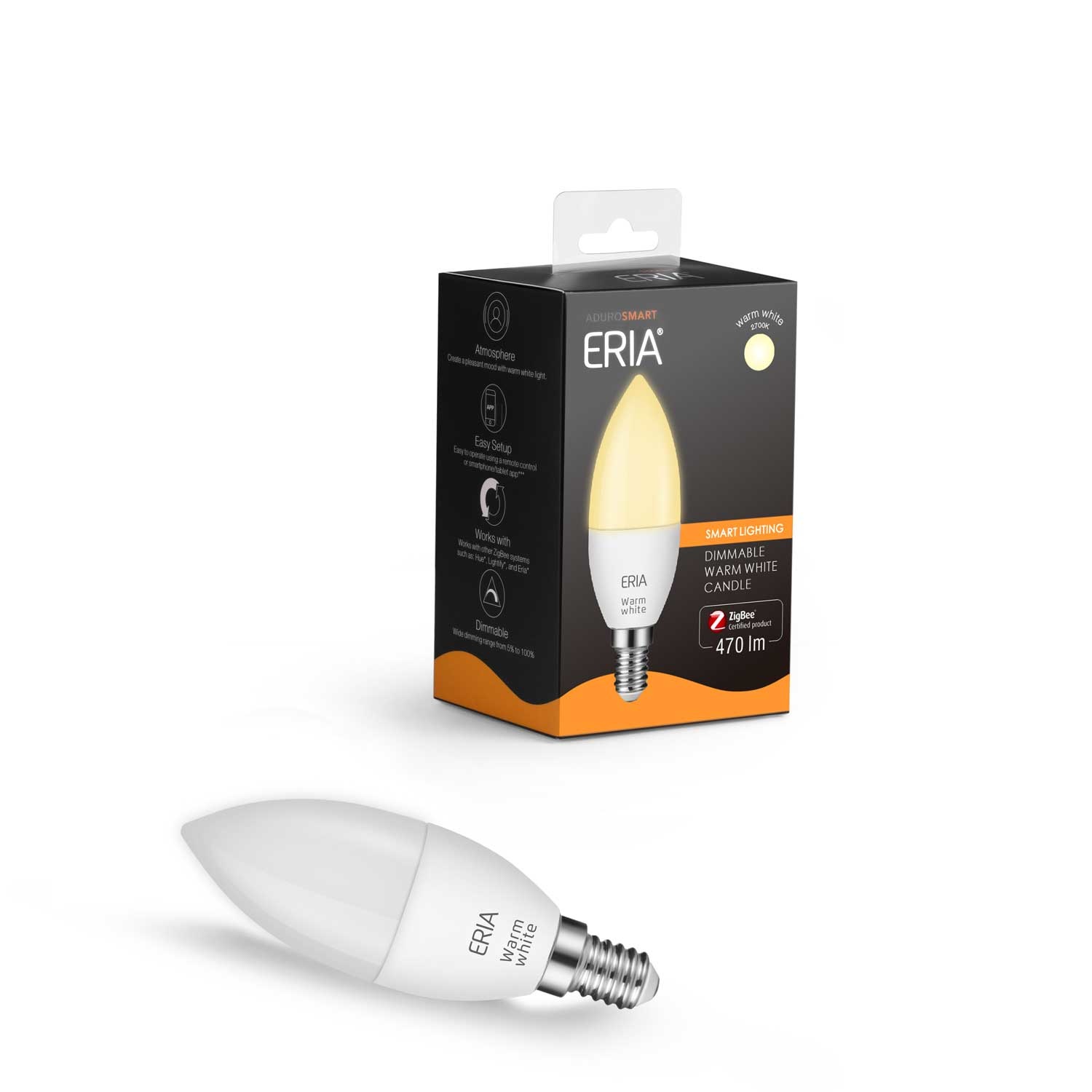 AduroSmart ERIA® E14 kaars Warm white - 2700K - warm wit licht - Zigbee Smart Lamp - werkt met o.a. Adurosmart, Hue en Google Home
