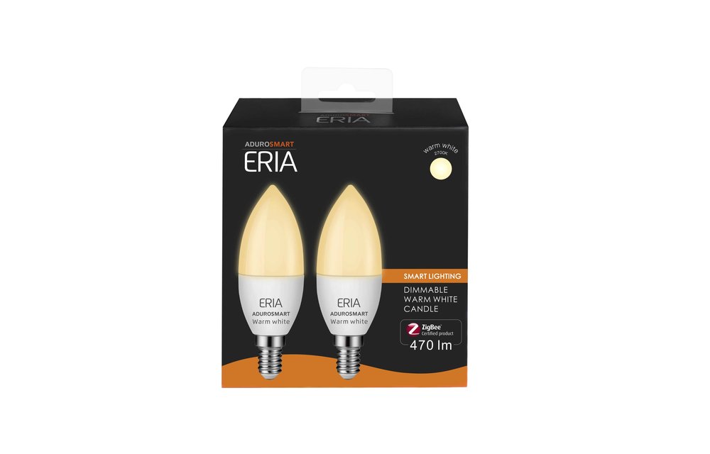 AduroSmart ERIA® E14 kaars Warm white - 2-pack - 2700K - warm wit licht - Zigbee Smart Lamp - werkt met o.a. Adurosmart, Hue en Google Home