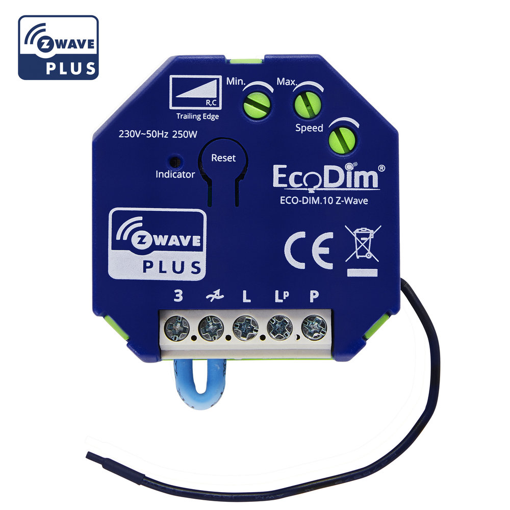 EcoDim ECODIM.10 ZWave led dimmer module 250W SlimmeDingen.nl