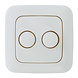 EcoDim EcoDim Duo dimmerknop Busch-Jaeger Reflex SI incl. centraalplaat en raamwerk EcoDim EcoDim Duo dimmerknop Busch-Jaeger Reflex SI incl. centraalplaat en raamwerk