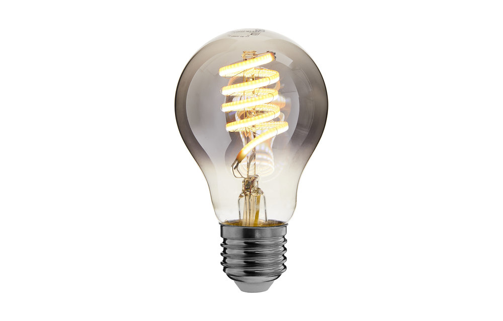 EcoDim Zigbee led filament lamp dimbaar E27, bulb A60, Smokey 1800K-5000K
