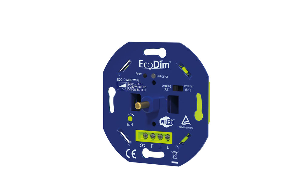 NIEUW-Eco-Dim ECO-DIM.07 WIFI Led Dimmer Inbouw druk/draai 0-250W