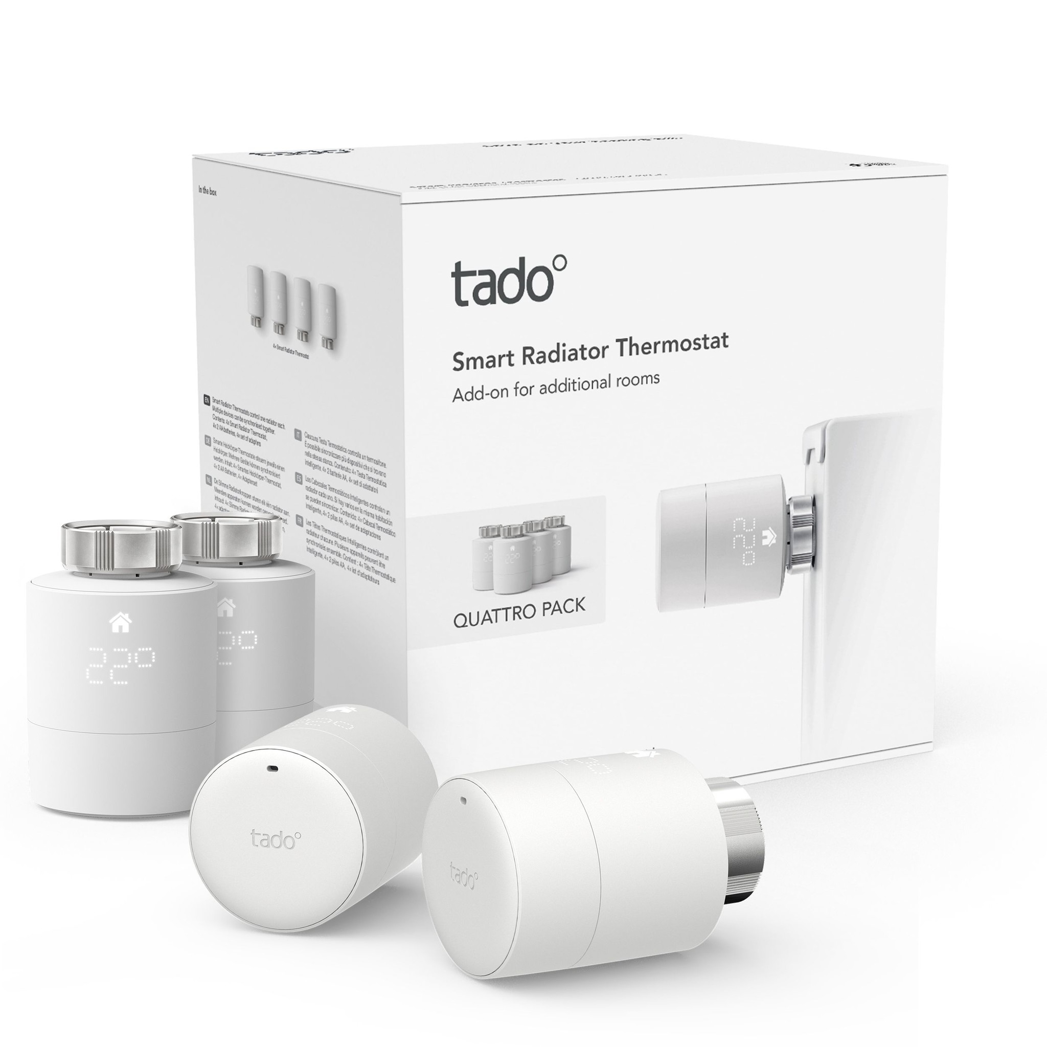 tado° Slimme Radiatorknop – 4 stuks