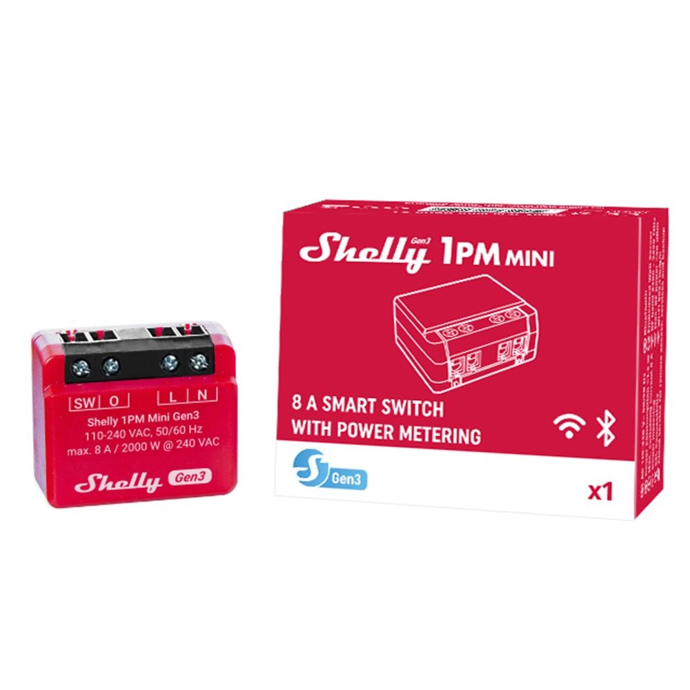 Shelly 1PM Mini Gen3 - WiFi Schakelaar