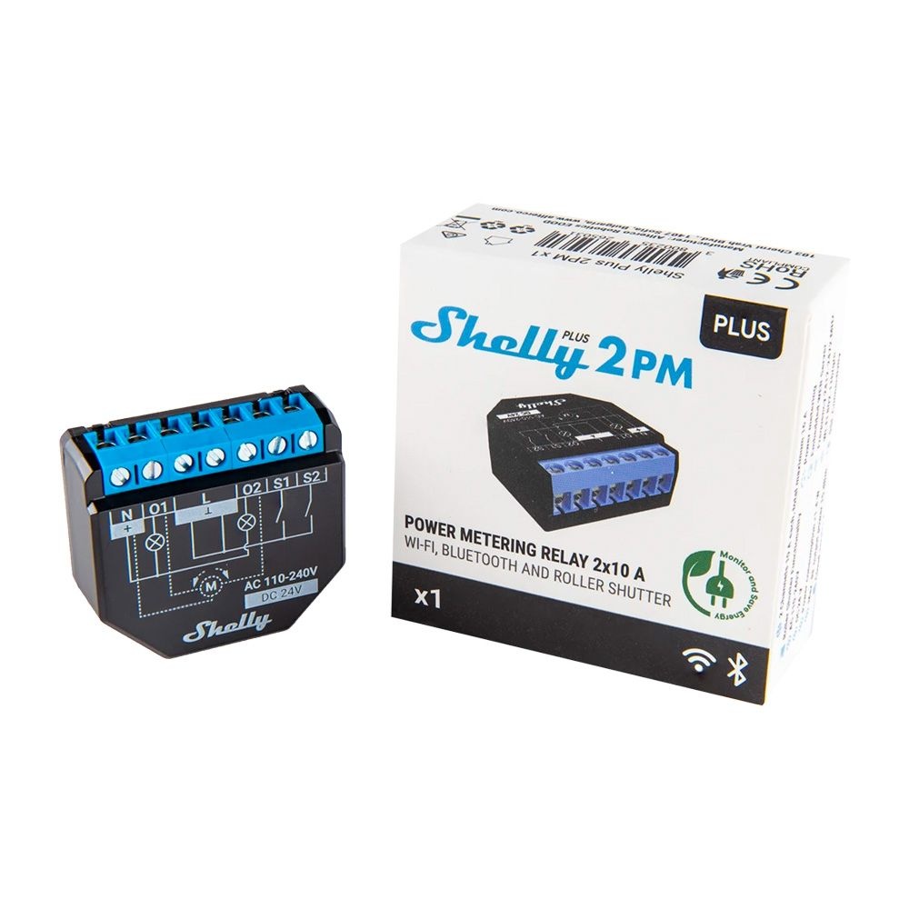 Shelly Plus 2PM - WiFi (Rolluik) Schakelaar