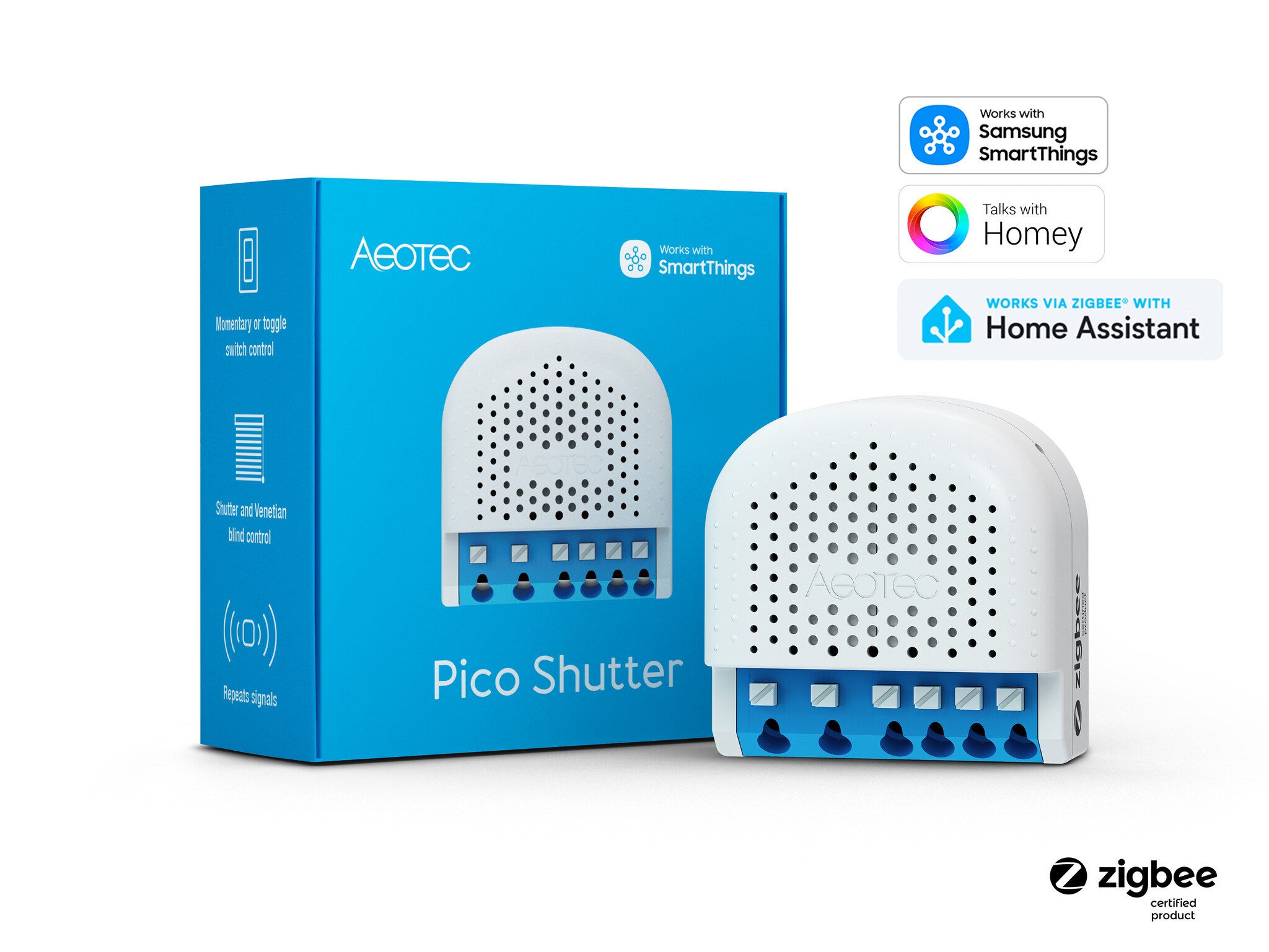 Aeotec Pico Shutter Zigbee