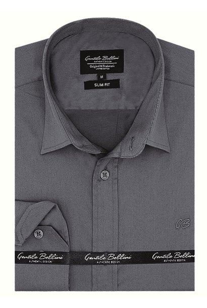 Heren Overhemd - Luxury Plain Satin - Grijs