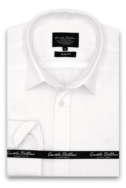 Heren Overhemd - Luxury Plain Satin - Wit