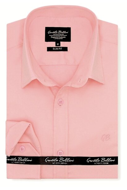 Heren Overhemd - Luxury Plain Satin - Roze