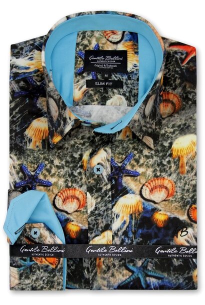 Heren Overhemd - Deep Ocean Satin - Zwart