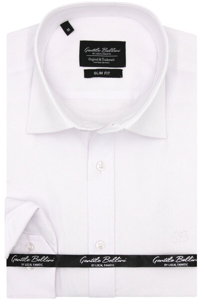 Heren Overhemd - Plain Oxford Shirts - Wit