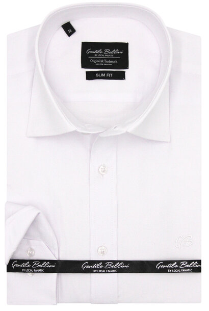 Heren Overhemd - Plain Oxford Shirts - Wit