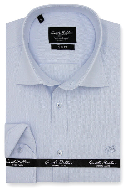 Heren Overhemd - Plain Oxford Shirts - Licht Blauw