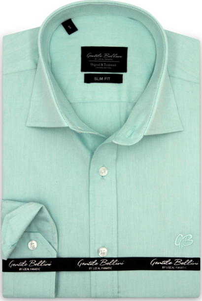 Heren Overhemd - Plain Oxford Shirts - Groen