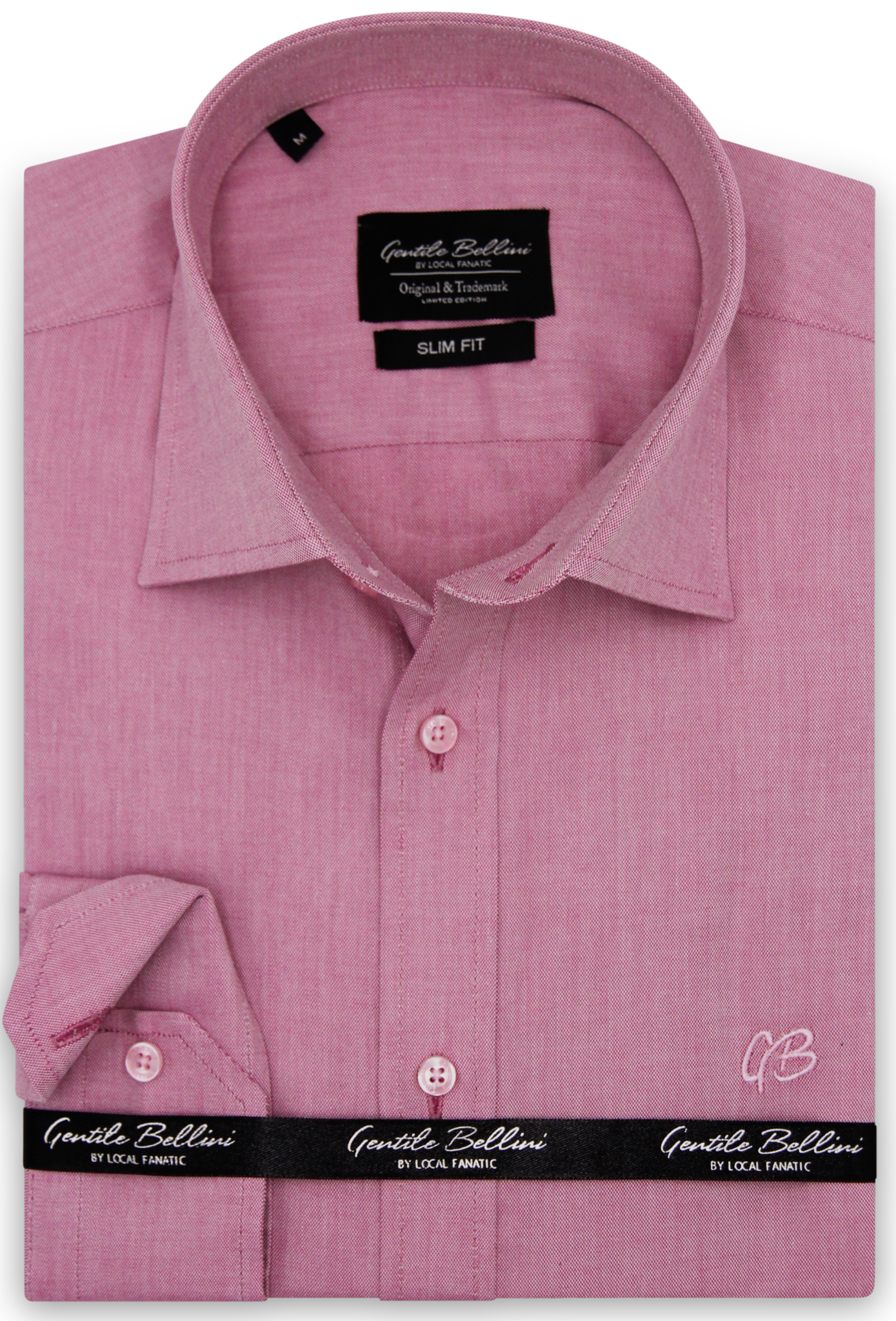 Heren Overhemd - Plain Oxford Shirts - Fuchsia-1
