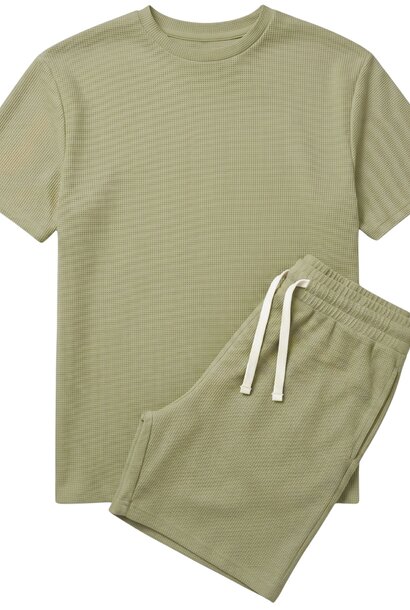 Zomerset Heren - Oversized T shirt en Shorts Heren - Twinset - GB-918 - Bruin