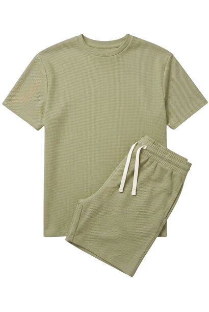 Zomerset Heren - Oversized T shirt en Shorts Heren - Twinset - GB-918 - Bruin