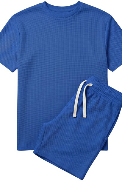 Zomerset Heren - Oversized T shirt en Shorts Heren - Twinset - GB-918 - Blauw