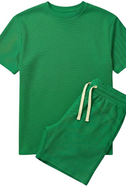 Zomerset Heren - Oversized T shirt en Shorts Heren - Twinset - GB-918 - Groen