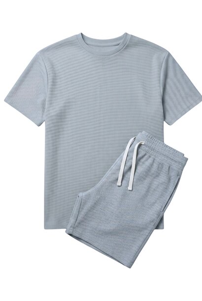 Zomerset Heren - Oversized T shirt en Shorts Heren - Twinset - GB-918 - Grijs