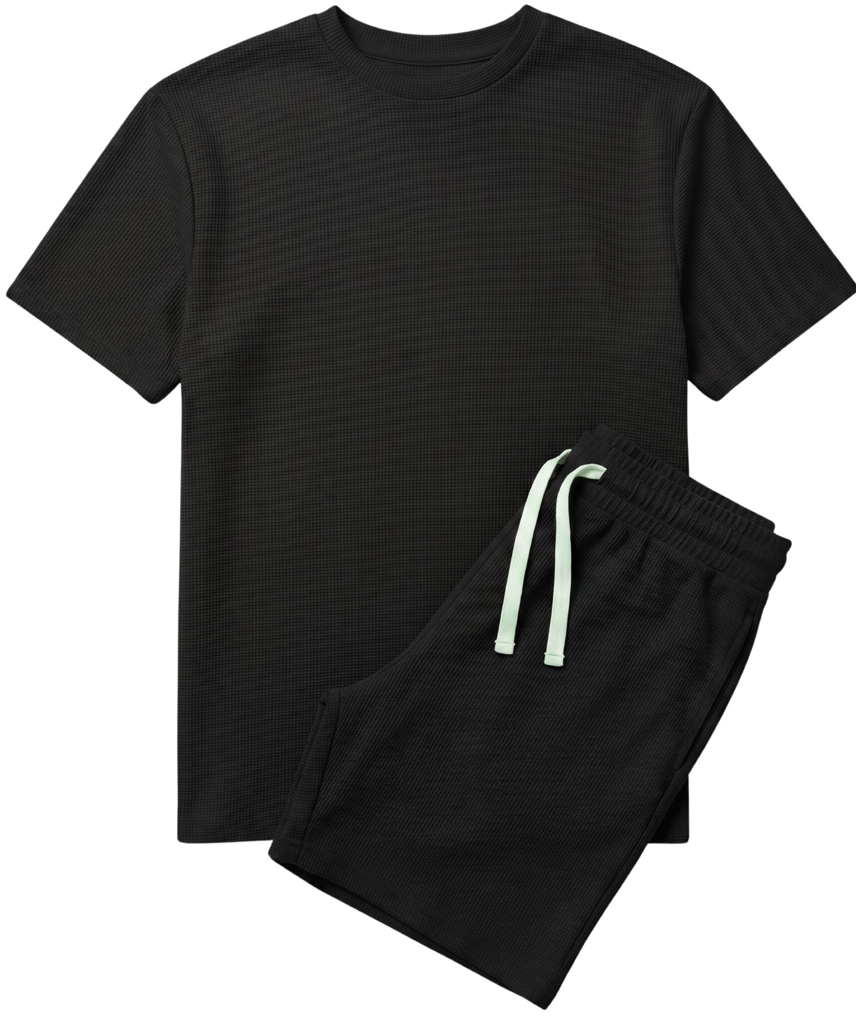 Zomerset Heren - Oversized T shirt en Shorts Heren - Twinset - GB-918 - Zwart-1