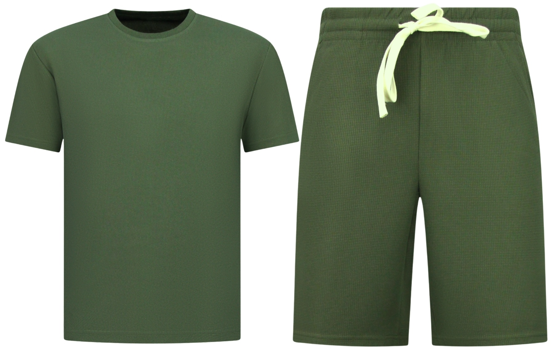Zomerset Heren - Oversized T shirt en Shorts Heren - Twinset - GB-918 - Army Groen-2