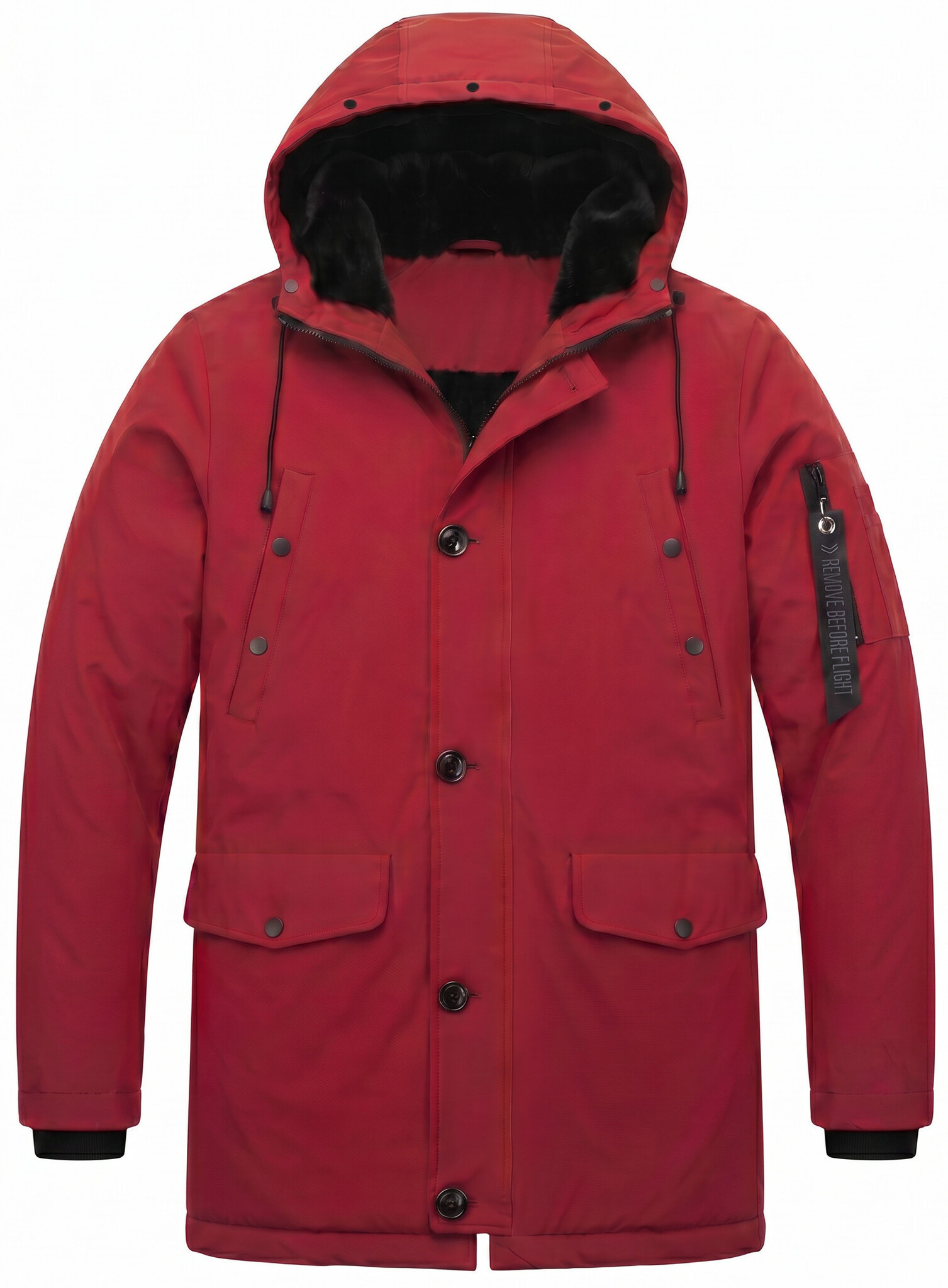 Parka Heren Winterjas - Winterjas Heren - LF7103 - Rood-1