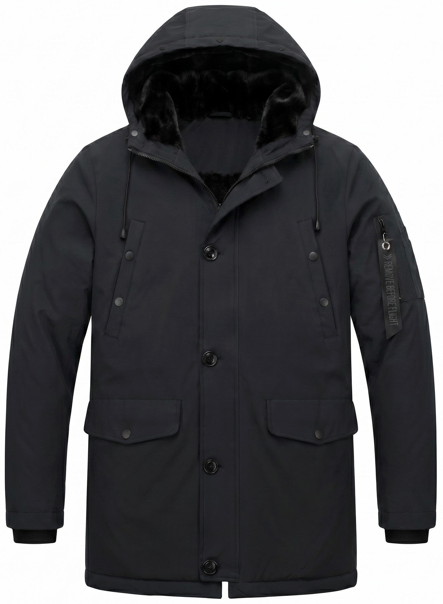 Parka Heren Winterjas - Winterjas Heren - LF7103 - Zwart-1