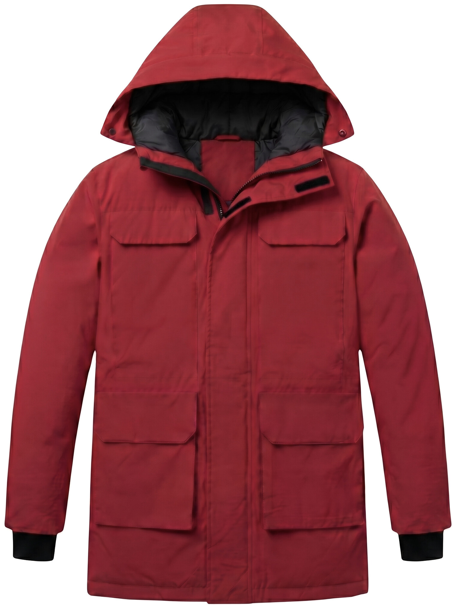 Lange jas Heren - Heren Winterjassen - LF7169 - Rood-1