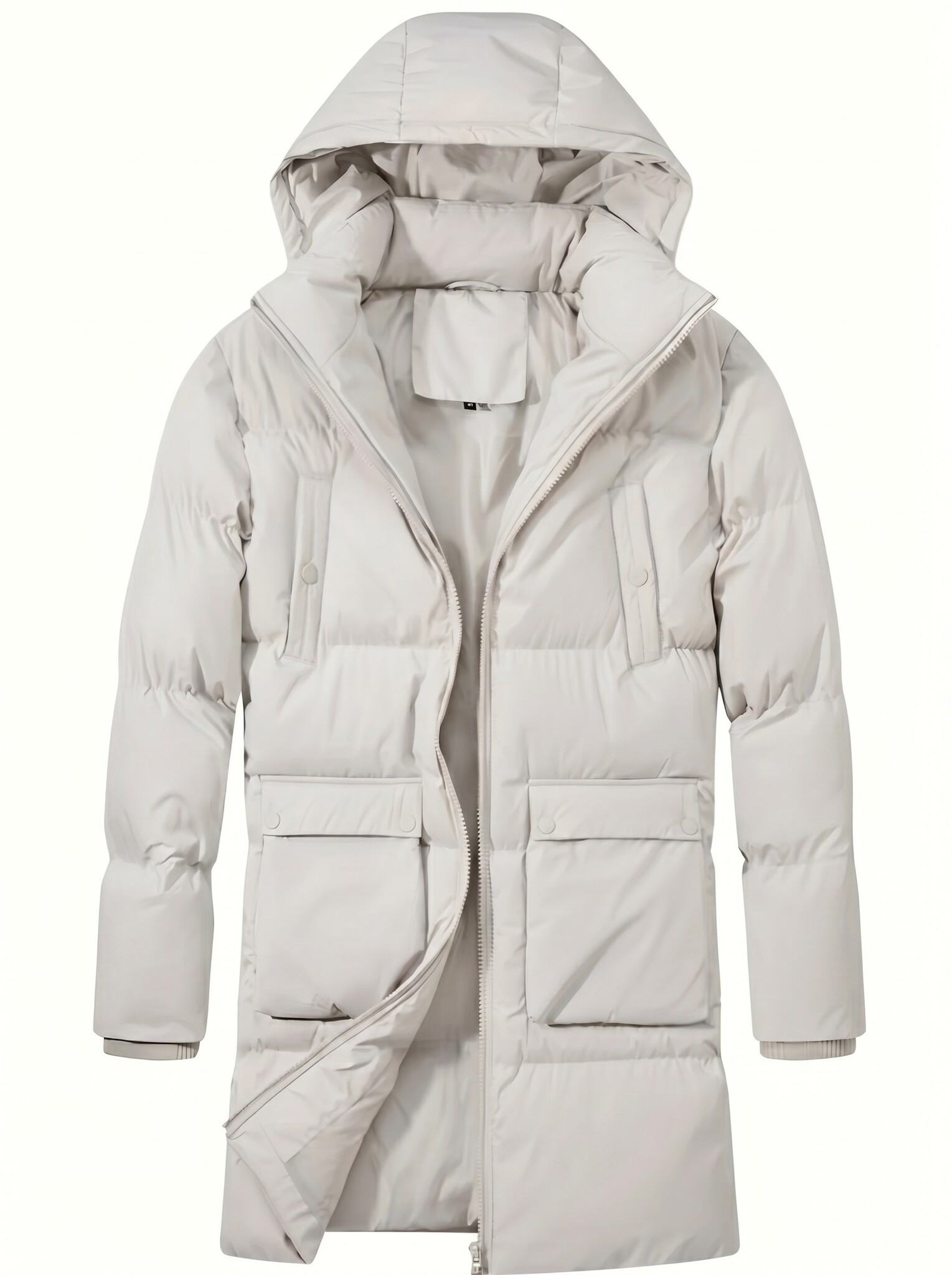 Lange Puffer Jas Heren - Heren Jas Winter - LF3361 - Beige-2