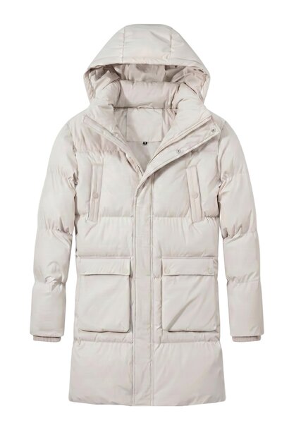 Lange Puffer Jas Heren - Heren Jas Winter - LF3361 - Beige