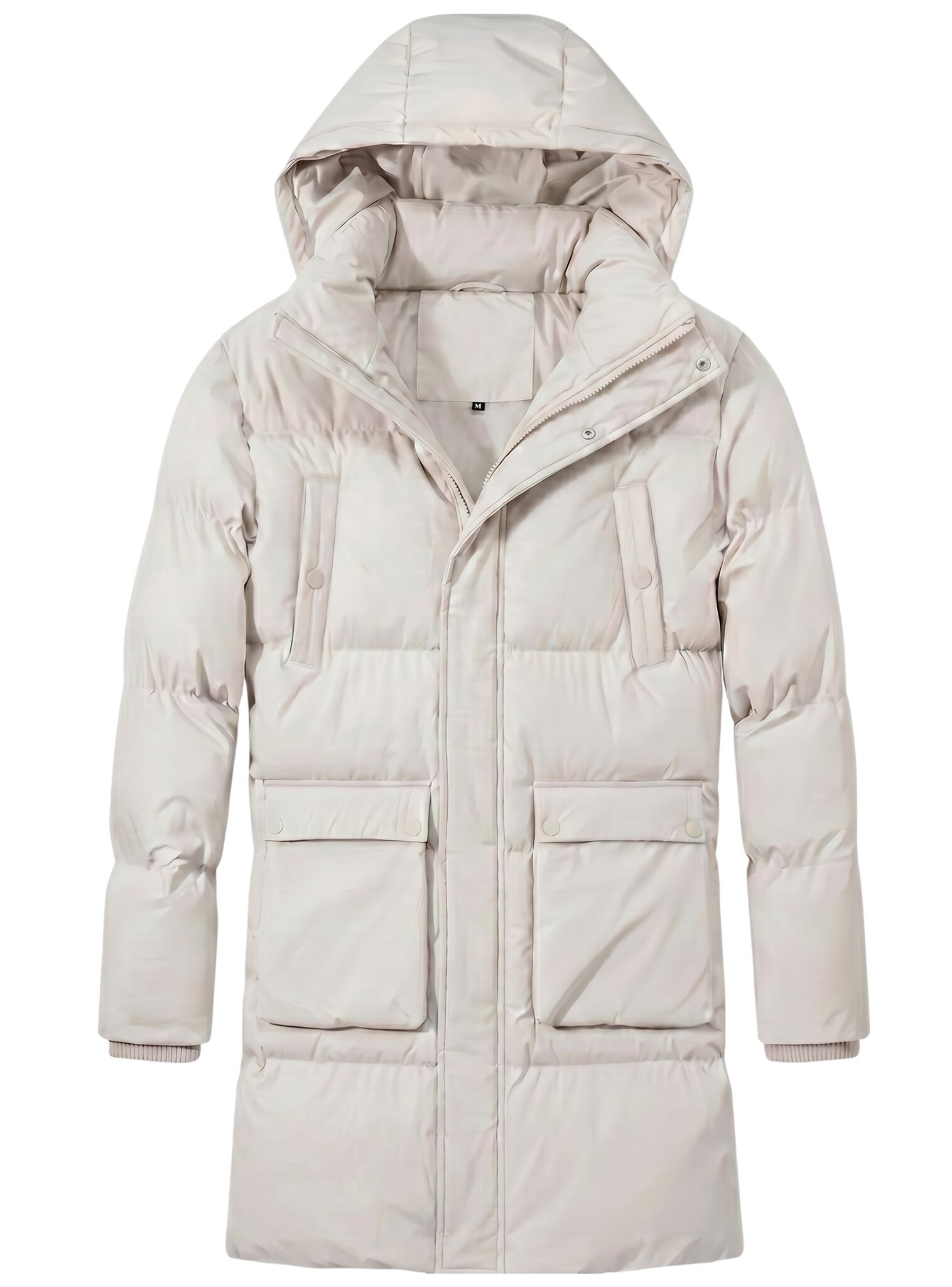 Lange Puffer Jas Heren - Heren Jas Winter - LF3361 - Beige-1