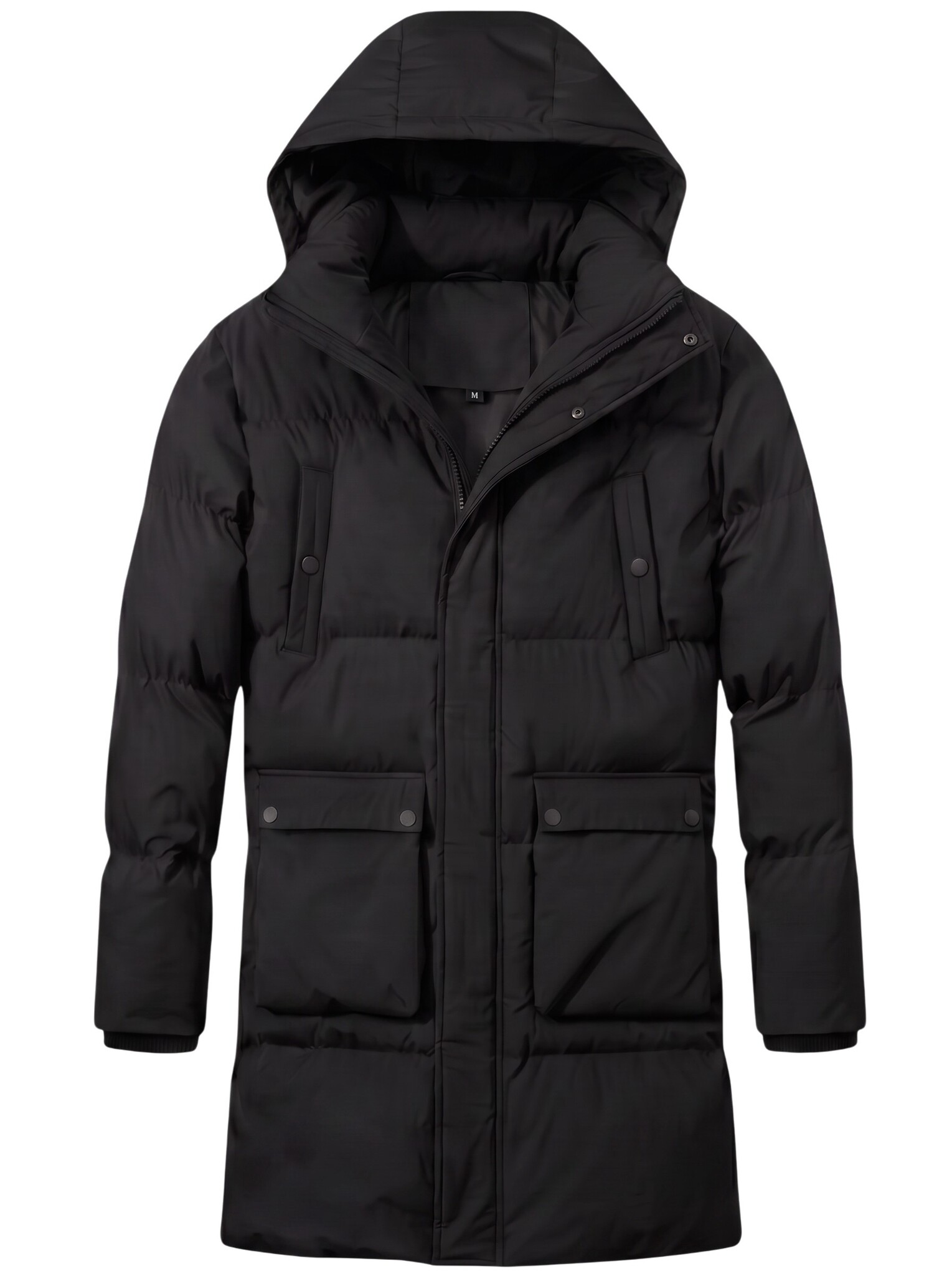 Lange Puffer Jas Heren - Heren Jas Winter - LF3361 - Zwart-1