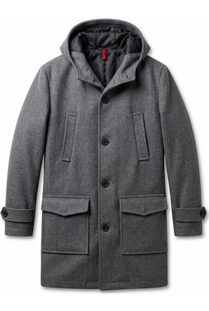 Trenchcoat Heren - Parka Heren Winterjas - LF8931 - Grijs