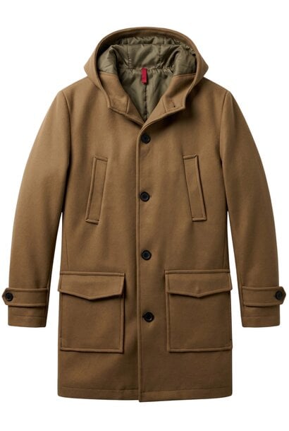 Trenchcoat Heren - Parka Heren Winterjas - LF8931 - Bruin