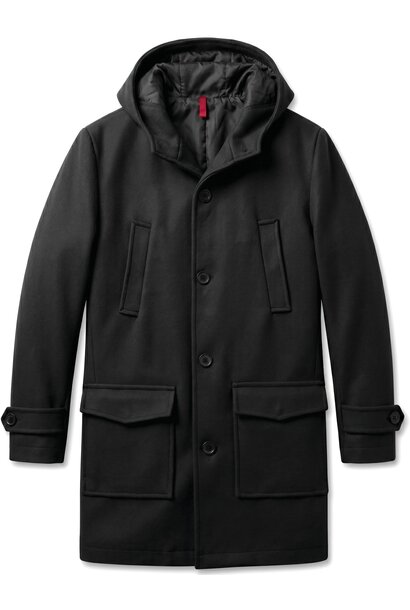 Trenchcoat Heren - Parka Heren Winterjas - LF8931 - Zwart