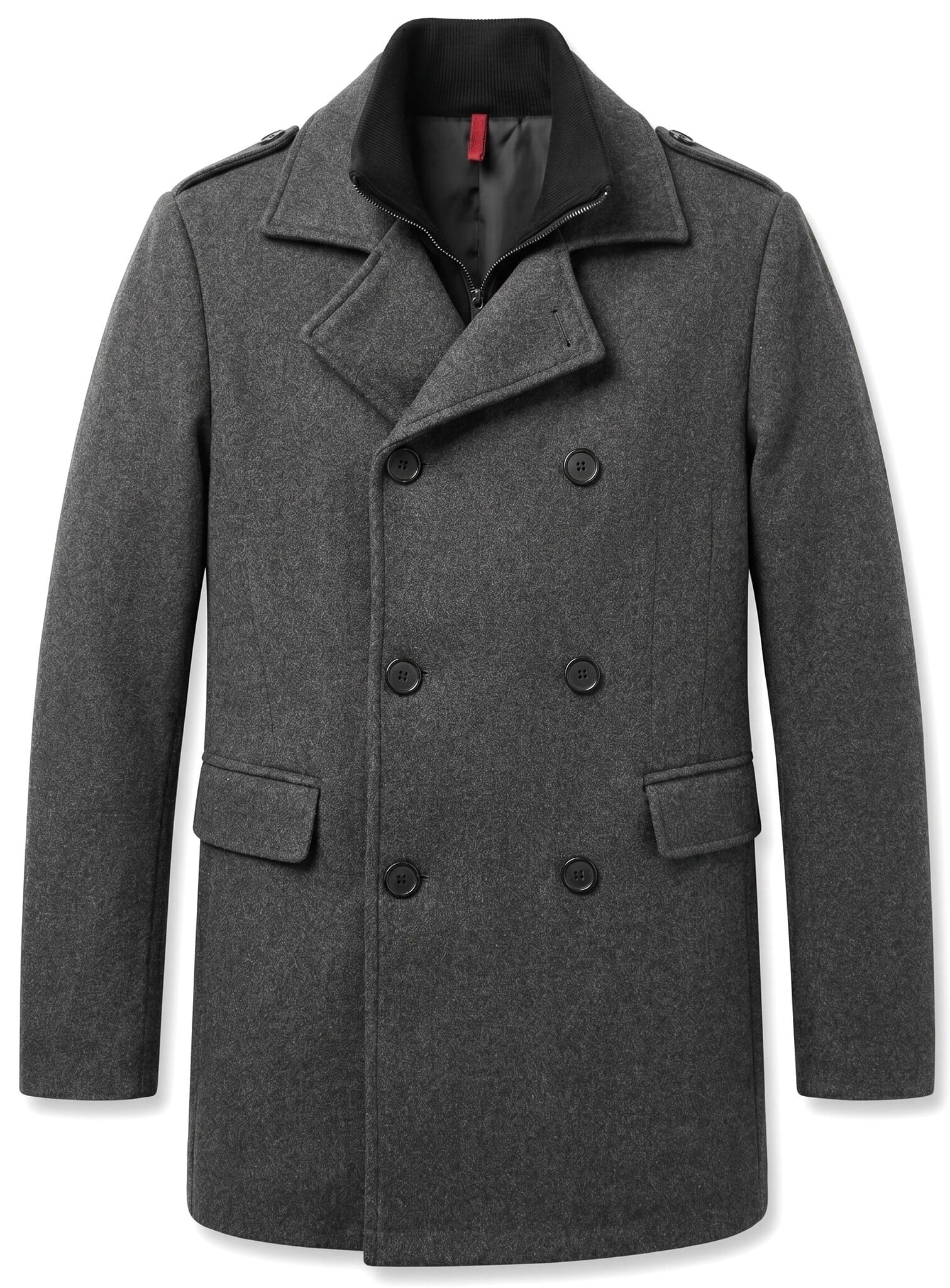 Overcoat Heren - Heren Mantel Halflang - LF805 - Grijs-1