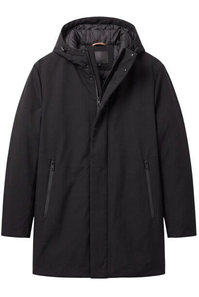 Lange Jas - Heren Winterjassen Volwassen - LF8927- Zwart
