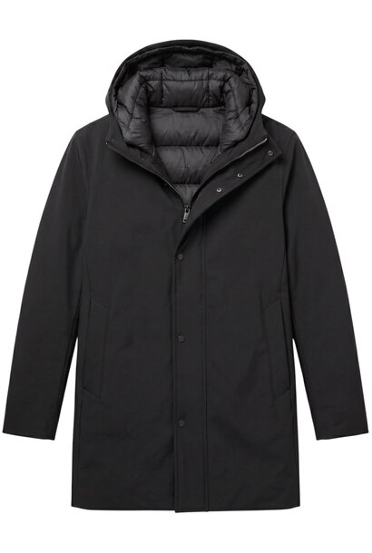 Winterjas Heren Waterdicht - Lange Jas Heren - LF8518 - Zwart