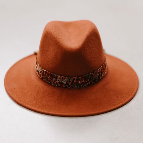 Fedora Wide Brim Brique Fedora Wide Brim Brique